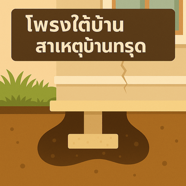 โพรงใต้บ้าน สาเหตุบ้านทรุด