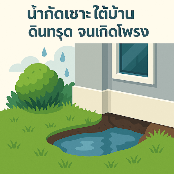 น้ำกัดเซาะใต้บ้าน