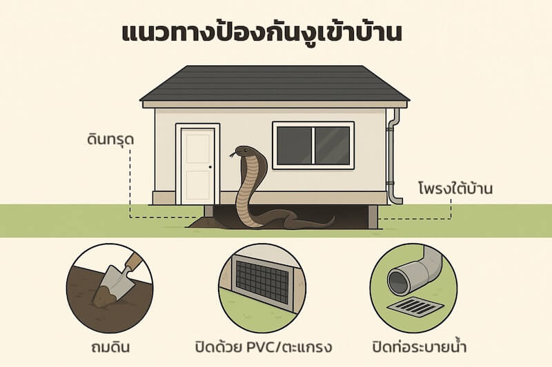 งูเข้าบ้าน ทําไงดี
